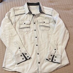 BKE Athletic Fit Shirt in White and Black